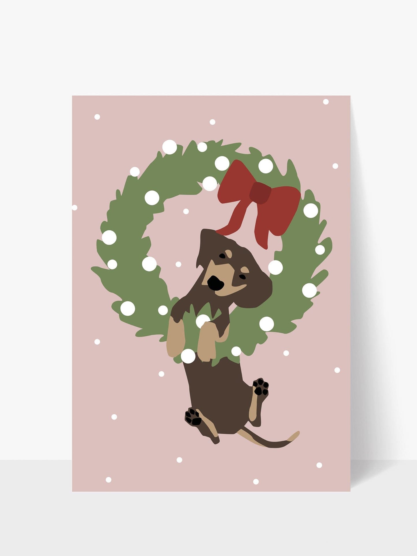 Weihnachtskarte A6 "Hanging around the Christmas Wreath"