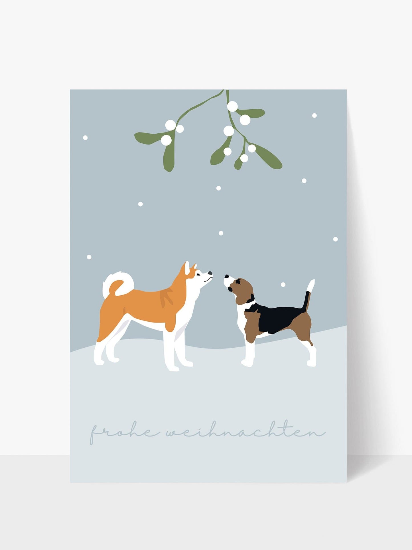 Weihnachtskarte A6 "Under the Mistletoe"