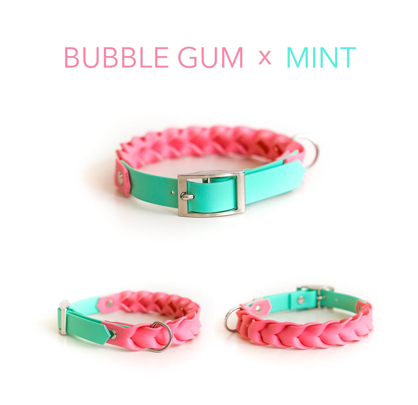 DIY Halsband Faye: zweifarbig geflochtene Biothane® - hundgemacht