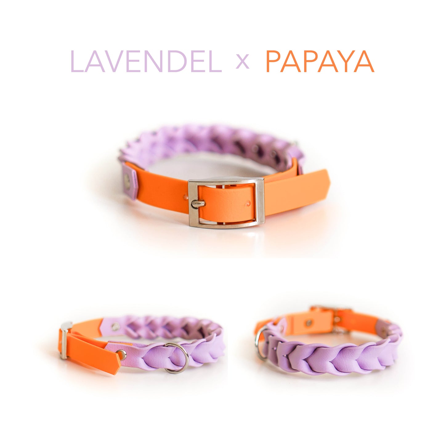 DIY Halsband Faye: zweifarbig geflochtene Biothane® - hundgemacht