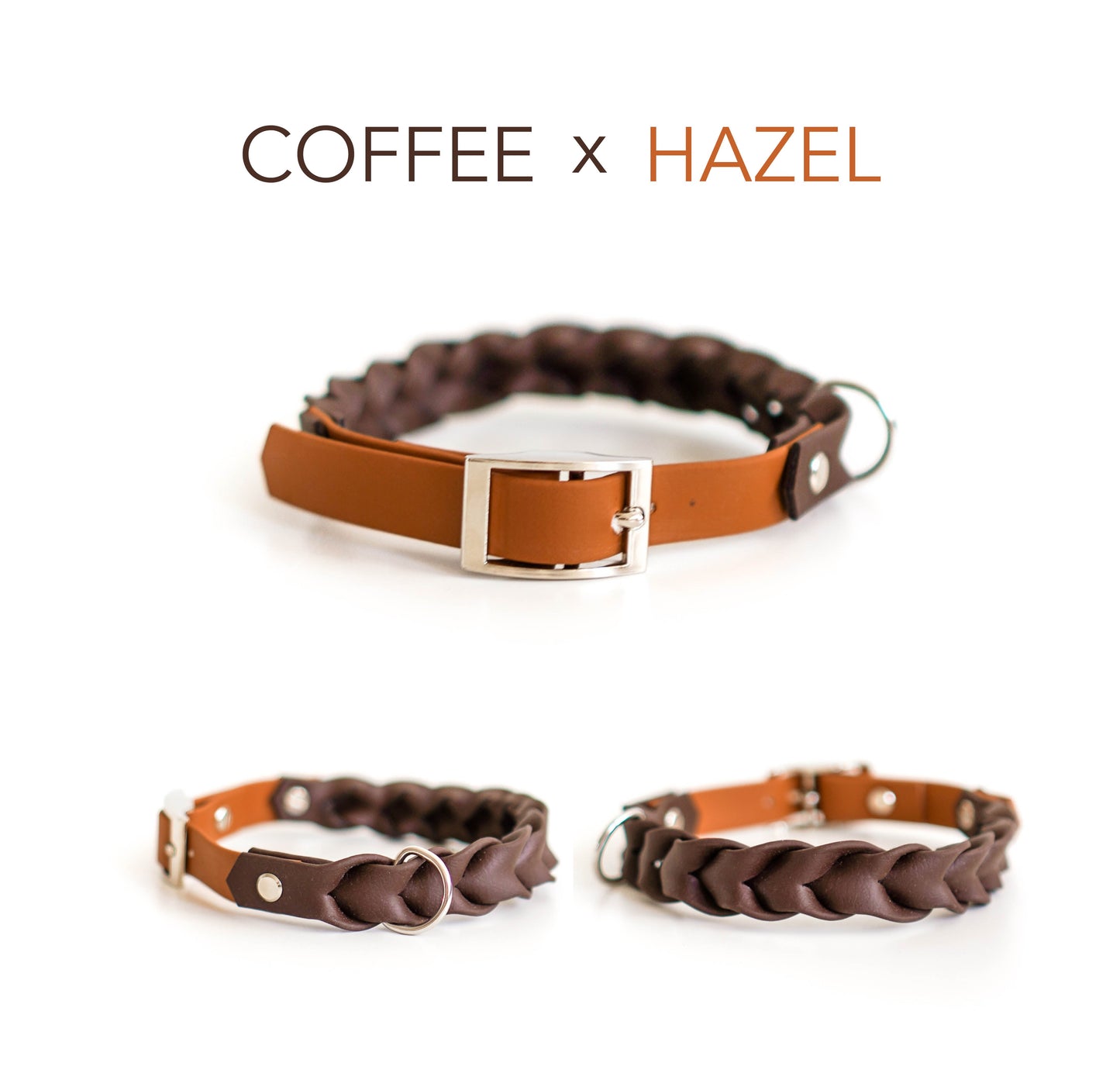 DIY Halsband Faye: zweifarbig geflochtene Biothane® - hundgemacht